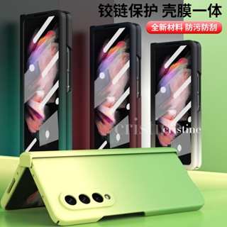 เคสโทรศัพท์มือถือหนัง ฝาพับ ไล่โทนสี กันกระแทก สําหรับ Samsung fold3 W22