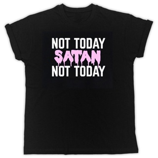 Kunio- เสื้อยืด พิมพ์ลาย NOT TODAY SATAN GAY PRIDE IDEAL สีดํา สําหรับผู้ชาย_01