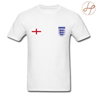 Sanc6 {พร้อมส่ง} เสื้อยืดแขนสั้นลําลอง ผ้าฝ้าย 100% พิมพ์ลาย England World Cup พลัสไซซ์ ของขวัญวันเกิด สําหรับผู้ชาย XS-