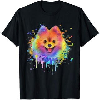 Best Gift Splash Art Pomeranian Cute Doggie Gift Men Dog Lover TShirts_02
