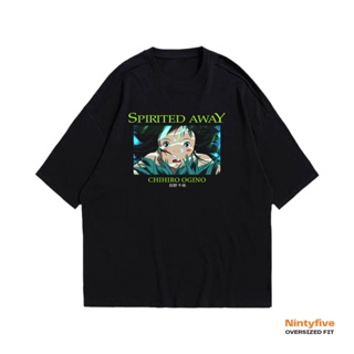 T-shirt  เสื้อยืด โอเวอร์ไซซ์ พิมพ์ลายอนิเมะ Spirited Away Studio Ghibli Chihiro OginoS-5XL_07