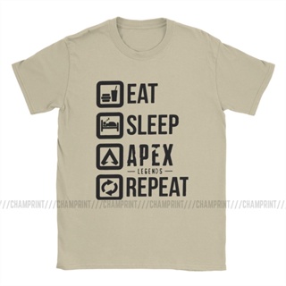 Eat Sleep Apex Legends Repeat Tshirt For Men Pathfinder Bangalore 80S Game Novelty Tee Shirt T Shirts Unique Gildan_11