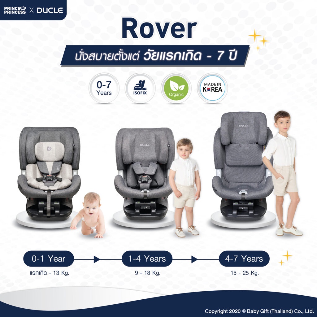 Prince & Princess(ปริ้นซ์แอนด์ปริ้นเซส) คาร์ซีทสำหรับทารก-7ปี Car Seat ...