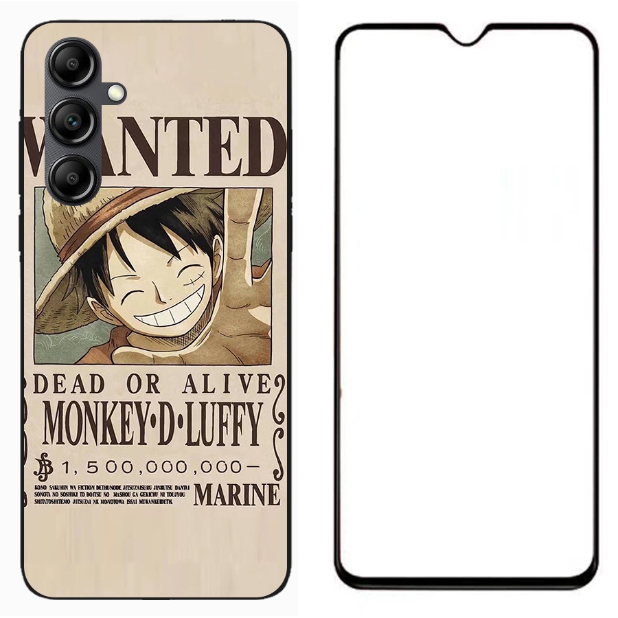 เคสโทรศัพท์มือถือ-ซิลิโคนนิ่ม-tpu-กันกระแทก-ลายอนิเมะ-one-piece-luffy-พร้อมกระจกนิรภัย-สําหรับ-samsung-galaxy-a14-5g-a13-5g-a04s-4g