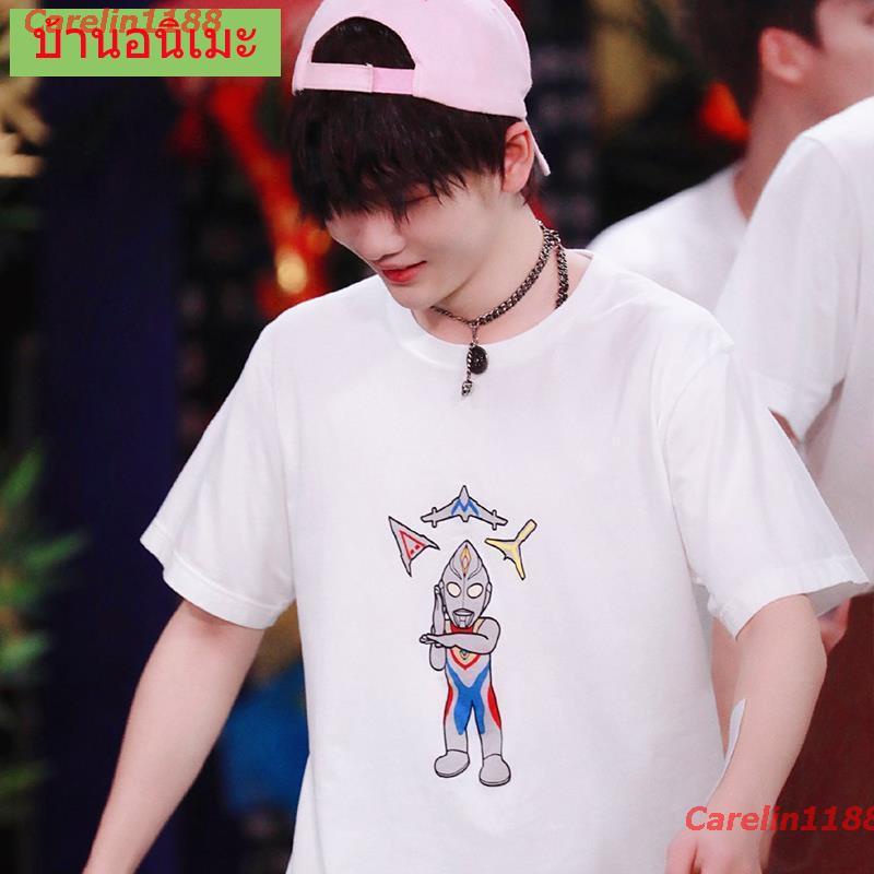 carelin1188-รับเงินคืน-50-เสื้อยืดลำลอง-แขนสั้นคอกลม-พิมพ์ลาย-anime-demon-slayerเr1se-เสื้อผ้าทีมต่อพ่วง-zhou-zhennan