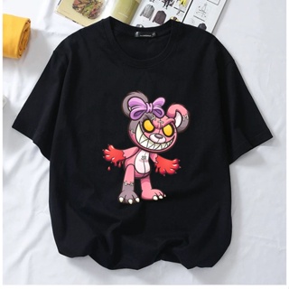 &lt;T-SHIRT PEREMPUAN LELAKI&gt; teddy bear ganas swag street wear ADULT T-SHIRT COTTON BAJU WANITA/WOMEN MEN/BESAR/OVERS_02