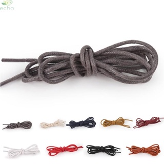 【ECHO】Waxed Cotton Shoelaces 2.5mm Thin Round Cord Brogues Dress-Golf Shoe 70-150cm【Echo-baby】