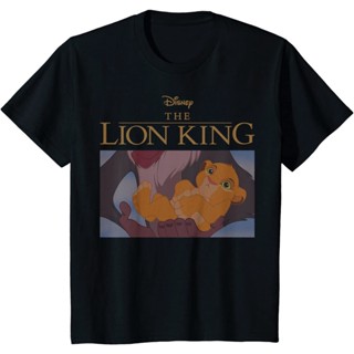 เสื้อยืด พิมพ์ลายโปสเตอร์ภาพยนตร์ดิสนีย์ The Lion King Baby Simba สไตล์คลาสสิก สําหรับเด็ก_05