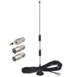 QJ Base FM / AM Antenna for Indoor Radio  Video Stereo Home Theater Receiver Tuner with Connector Adapter