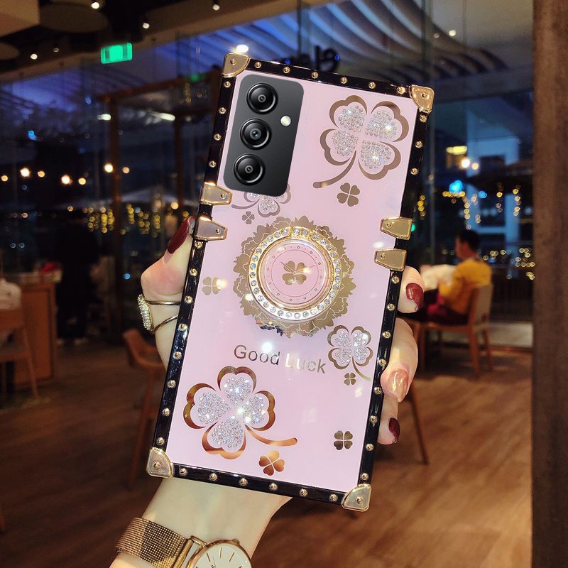 เคสโทรศัพท์มือถือแบบนิ่ม-tpu-กันกระแทก-ลายดอกไม้-พร้อมที่ตั้งวาง-ระยิบระยับ-สําหรับ-samsung-galaxy-a54-a34-a24-a14-4g-5g-2023-a-54-a-34-a-24-a-14