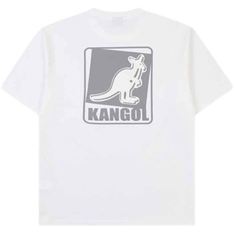 kangol-เสื้อยืดแขนสั้น-พิมพ์ลายตัวอักษรจิงโจ้-เข้ากับทุกการแต่งกาย-แฟชั่นคู่รัก