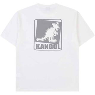 Kangol เสื้อยืดแขนสั้น พิมพ์ลายตัวอักษรจิงโจ้ เข้ากับทุกการแต่งกาย แฟชั่นคู่รัก