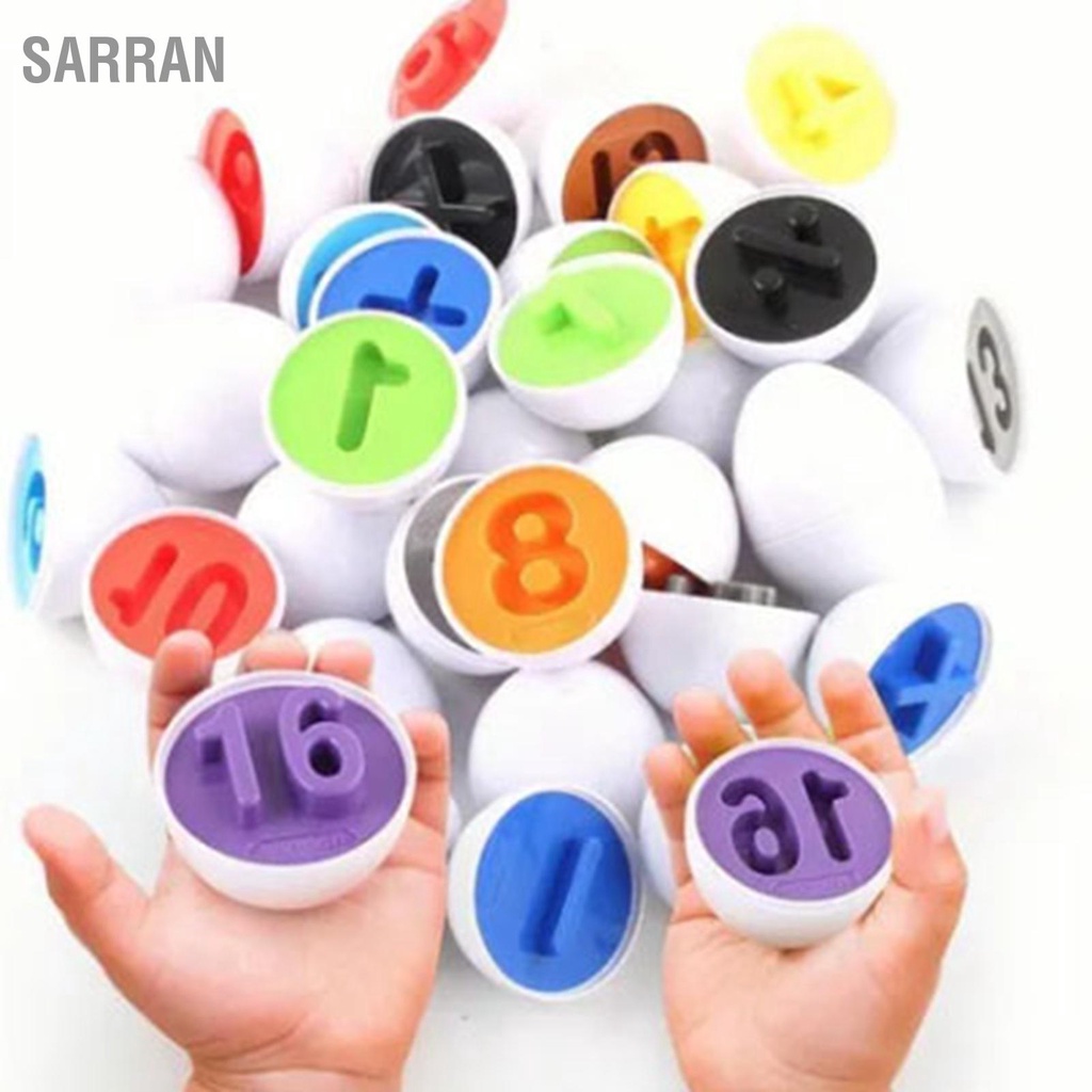 sarran-12-ชิ้นจับคู่ไข่ชุดการเรียนรู้ในช่วงต้นการศึกษารูปทรงการเรียงลำดับการรับรู้สีชุดของเล่นไข่