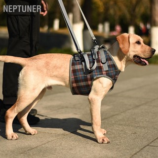 Neptuner สายรัดจูงสุนัข ปรับได้ ระบายอากาศ ลายสก๊อต สีฟ้า สําหรับผู้พิการ วัยสูงอายุ