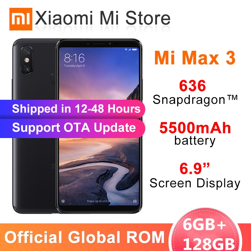 มือสอง-สมาร์ทโฟน-xiaomi-mi-max-3-6gb-128gb-หน้าจอ-6-9-นิ้ว-636-octa-core-550-0mah-12mp-5mp