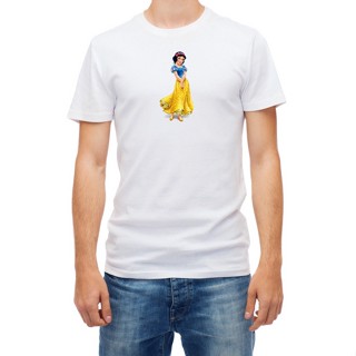 Cartoon  Princess Snow White Short Sleeve White Mens T Shirt R101_01