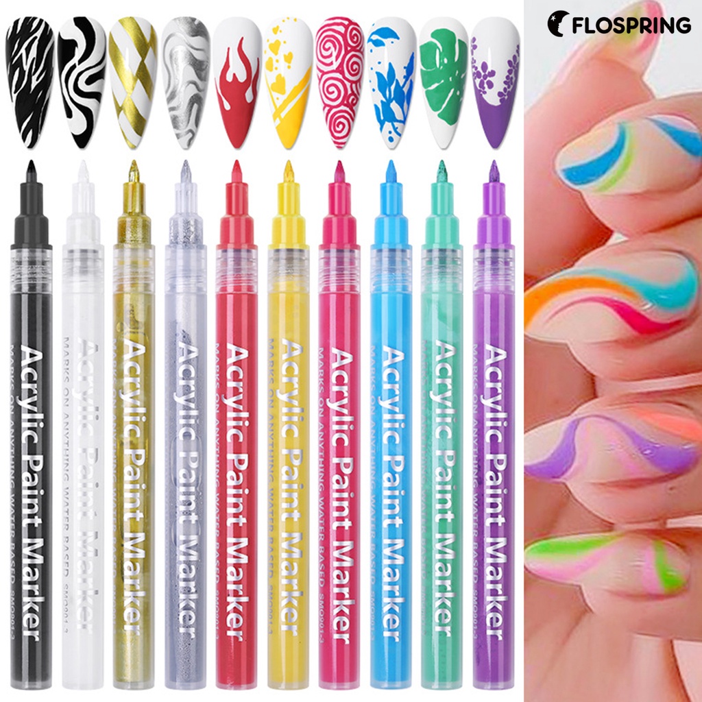 flospring-ปากกาวาดภาพระบายสีเล็บ-3d-กันน้ํา-น้ําหนักเบา-สําหรับตกแต่งเล็บ-diy