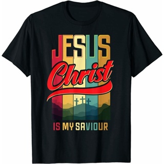 oversize T-shirt เสื้อยืด พิมพ์ลายการ์ตูนพระเยซู Christ Is My Savi0Urr สวมใส่สบาย สําหรับผู้ชาย S-5XL_04
