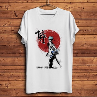 เสื้อยืดผ้าฝ้ายพรีเมี่ยม ใหม่ เสื้อยืดลําลอง แขนสั้น พิมพ์ลายอะนิเมะ มังงะ ตลก Samurai Descendant Sakata Gintoki GI_07