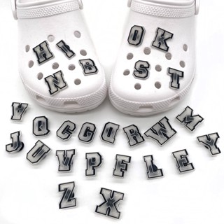 Crocs Jibbitz Crocs Charm รองเท้าแตะ Crocs Jibbitz แบบเรืองแสง ลายตัวอักษร Diy สําหรับตกแต่งรองเท้า