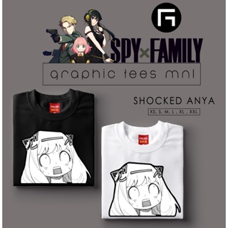 🌟​พร้อมส่ง​🌟 เสื้อ Graphic Tees MNL GTM Spy x Family Anime Anya Shocked Face Customized Shirt Unisex T-shirt_03