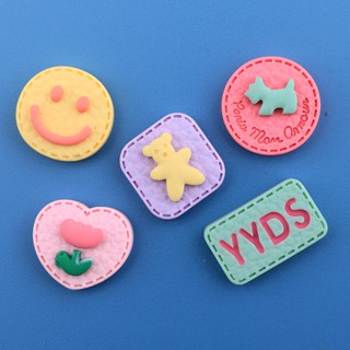 การ์ตูนหมี หัวใจ จิบบิทซ์ ดอกไม้ อิโมจิ Jibitz Croc Charm Smiley Candy Jibits Crocks สําหรับผู้หญิง รองเท้า อุปกรณ์เสริม จี้รองเท้า ตกแต่งพิน