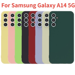 เคสโทรศัพท์ซิลิโคน ทรงสี่เหลี่ยม กันกระแทก สําหรับ Samsung Galaxy A14 A14 5G