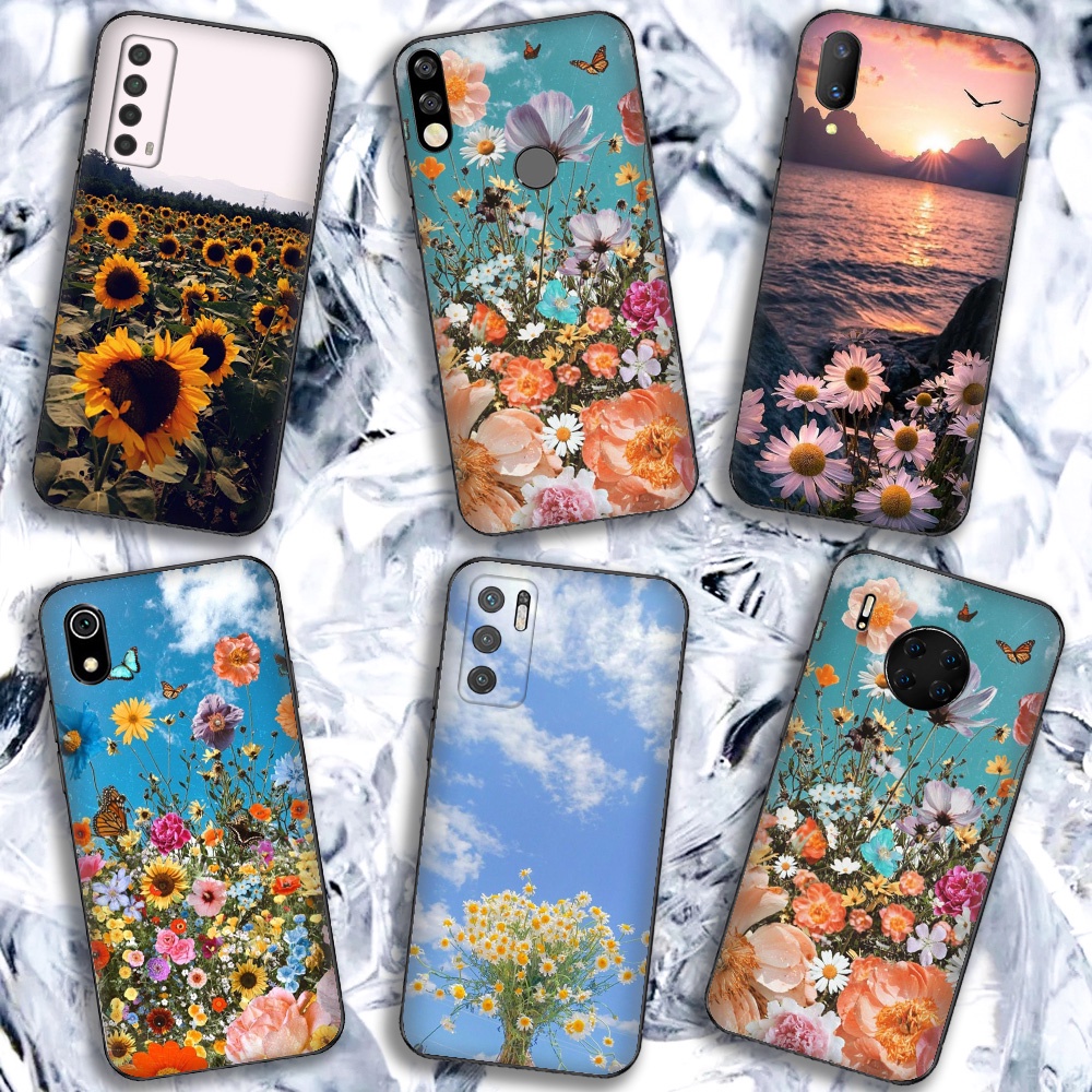 เคสโทรศัพท์ซิลิโคน-ลายดอกไม้-สําหรับ-redmi-8a-9a-9c-9t-9c-nfc-10x-10-10c