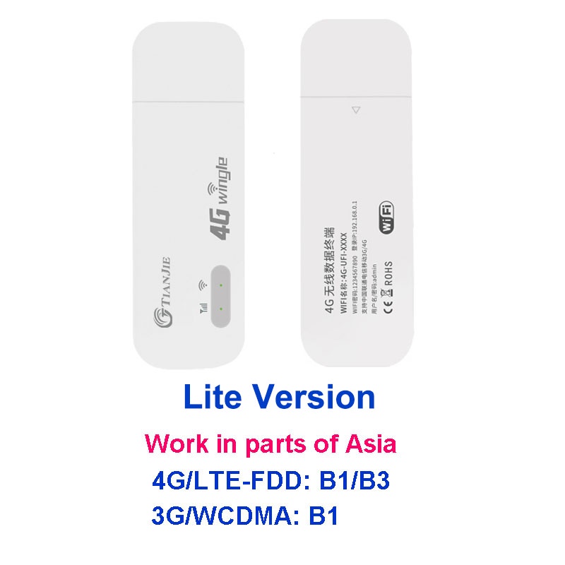 Tianjie 3G 4G GSM UMTS Lte Usb Wifi โมเด็มดองเกิล อะแดปเตอร์เครือข่าย ...