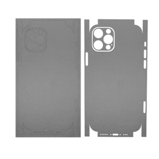 สติกเกอร์โลโก้ กันรอยขีดข่วน สีเทา สําหรับ iPhone 7 8 Plus X XR 11 12 13 14 15 Pro Max Mini
