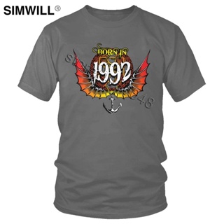 Cool Born In 1992 Tees Mens Graphic Cotton Tshirt Crew Neck Short Sleeved Birthday Gift T Shirt_03