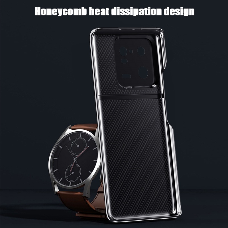 สําหรับ-xiaomi-13-pro-เคสหนังแท้-หรูหรา-เลนส์กล้อง-โลหะ-ชุบ-ป้องกัน-ฝาครอบ-บาง