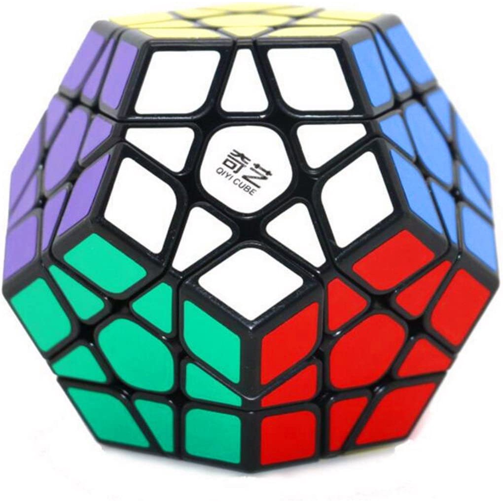 qiyi-ของเล่นเมกะมินซ์-ลูกบาศก์มายากล-สีดํา-mofangge-qiheng-black-megaminx-speed-cube
