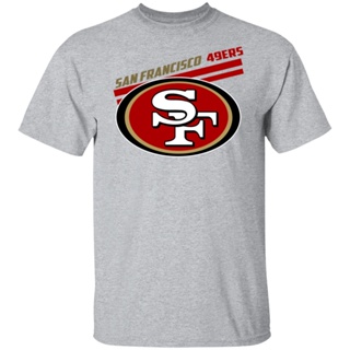 Sanc6 [พร้อมส่ง] เสื้อยืดแขนสั้นลําลอง ผ้าฝ้าย 100% พิมพ์ลาย Majestic Grey San 49Ers พลัสไซซ์ สําหรับผู้ชาย พลัสไซซ์ XS-