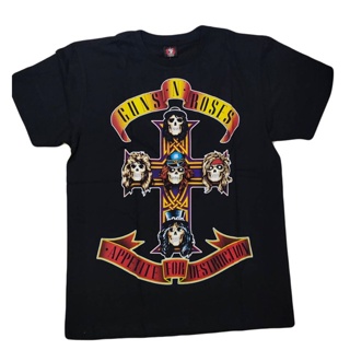 [S-5XL] เสื้อวงร็อค Guns N Roses T-shirt เสื้อยืดวง Guns N Roses