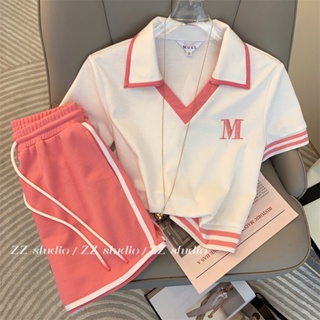 Clearance counter withdraws ~ fat MM extra large size 300kg summer loose embroidered jacket shorts casual suit 2