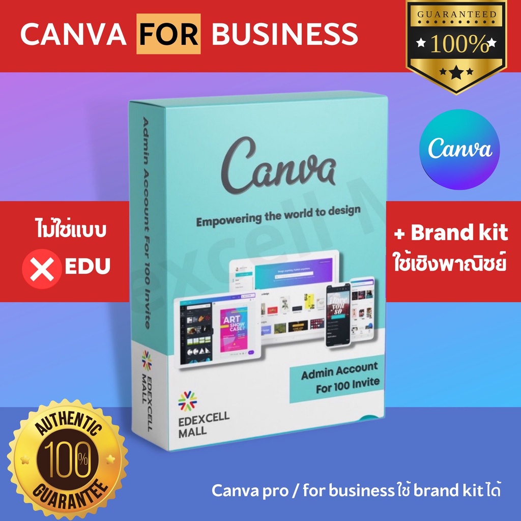ภาพหน้าปกสินค้าCanva Pro Business ปลดล็อก Brand Kit ส่วนตัว ใช้เชิงพาณิชย์ได้ 100% จากร้าน cavacan.pro บน Shopee