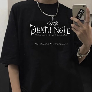 Japanese Anime Collection Death Note My Hero Academia Demon Slayer Genshin female print white t shirt couple clothe_04