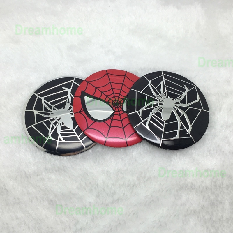 สติกเกอร์โลโก้อลูมิเนียมอัลลอยด์-56-5-มม-สําหรับติดตกแต่งล้อรถยนต์-spiderman-จํานวน-4-ชิ้น