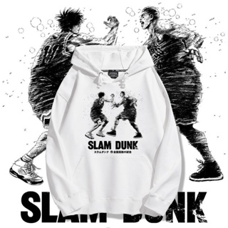 เสื้อกันหนาว เสื้อกีฬาบาสเก็ตบอล มีฮู้ด ทรงหลวม ลายการ์ตูนอนิเมะ Slam Dunk Rukawa Kaede Hanamichi Sakuragi สําหรับผู้ชาย