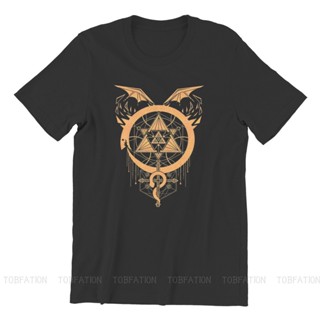 men t shirt Fullmetal Alchemist Anime Gilded Snakes of Alchemy Vintage Grunge High Quality Tshirt Big Size O-Neck S_01