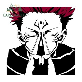 Earlfamily สติกเกอร์กันน้ํา พิมพ์ลายอนิเมะ Jujutsu Kaisen 13 ซม. x 10.5 ซม. สําหรับติดตกแต่งรถยนต์ แล็ปท็อป