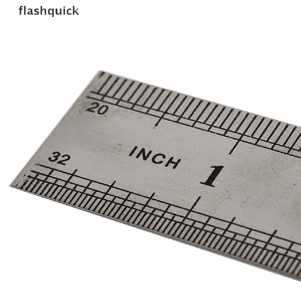 flashquick-15-30-ซม-สเตนเลส-โลหะ-ตรง-เครื่องมือไม้บรรทัด-สองด้าน-เครื่องมือวัดที่ดี