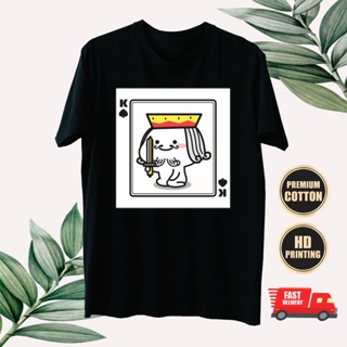 King Ready stock!!! Premium High Quality 100% Cotton Quby Cuted Emoji Funny Icon Graphic Black T-shirt Poker_04