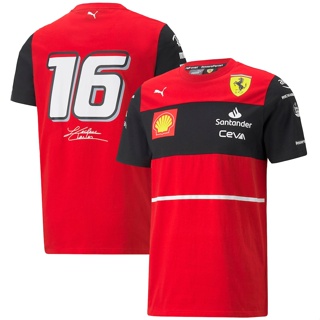 ใหม่ล่าสุด เสื้อกีฬาแขนสั้น ลายทีมแข่งขัน F1 Ferrari F1 และเสื้อยืด 2022 เหมาะกับฤดูร้อน สําหรับผู้ชาย และผู้หญิง