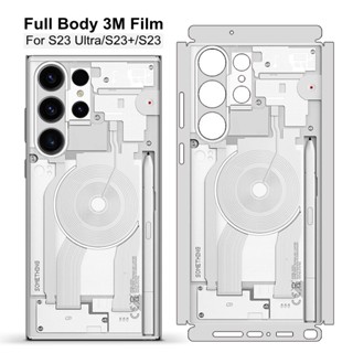 ฟิล์มกันรอยด้านหลัง 3M กันรอยขีดข่วน สําหรับ Samsung Galaxy S23 Ultra Galaxy S22 Ultra S23+ Plus