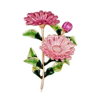 สวยหรู ยุโรป ดอกเดซี่ ขนาดเล็ก ดอกเบญจมาศ เข็มกลัดโลหะผสม ภาพวาดสีน้ํามัน พฤกษศาสตร์ คอร์เซจ อุปกรณ์หมุด
