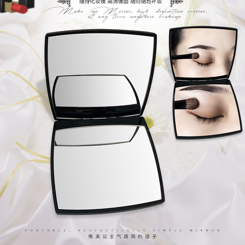 กระจกแต่งหน้า-แบบสองด้าน-ขนาดเล็ก-แบบพกพา