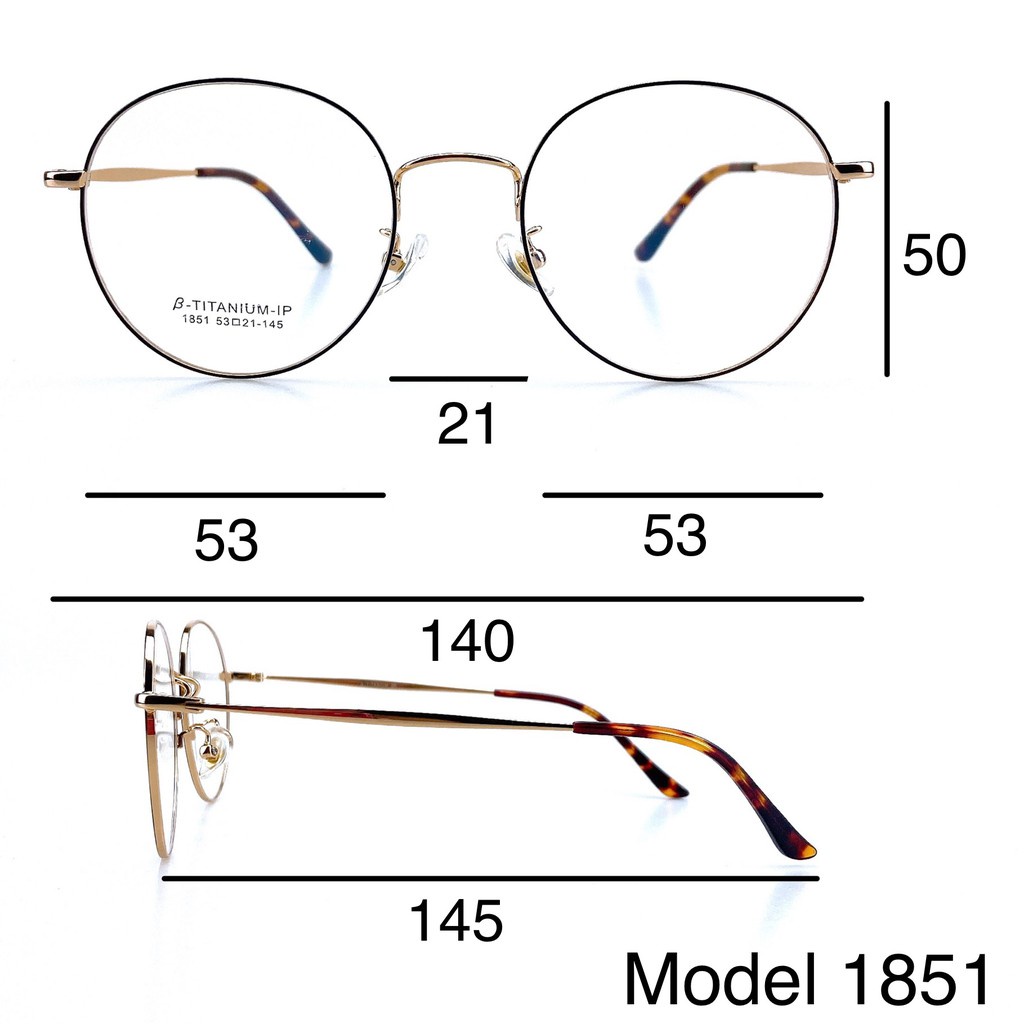 กรอบแว่นไททาเนี่ยม-แท้100-กรอบแว่น-titanium-กรอบแว่นผู้ชาย-กรอบแว่นผู้หญิง-กรอบตัดเลนส์-t1851
