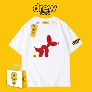 Drew smiley T-shirt short-sleeved house loose European and American street style trend Justin Bieber with the same _01